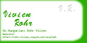 vivien rohr business card